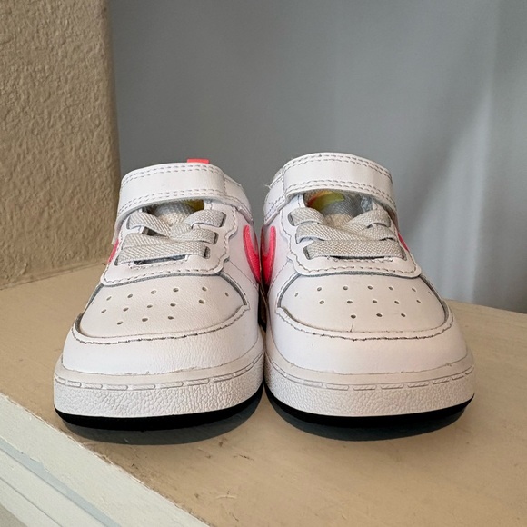 Nike Court Borough Low 2 TDV Baby Sneakers White Pink 4C BQ5453-108 - Picture 8 of 9